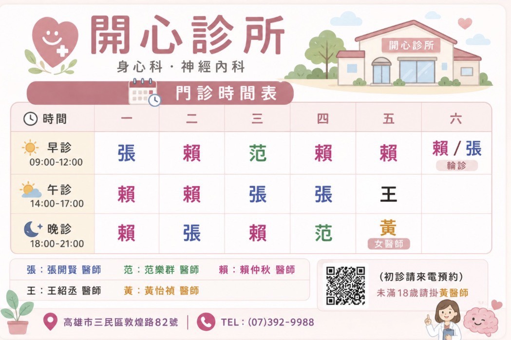 開心診所門診表